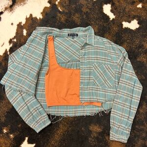 Buckle Combo- Flannel + Tank Top
